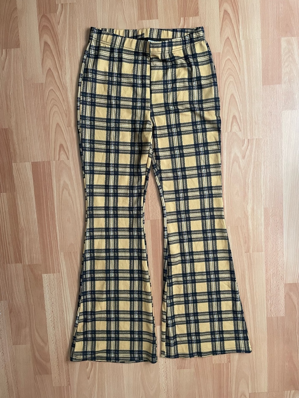 Yellow plaid punk pants